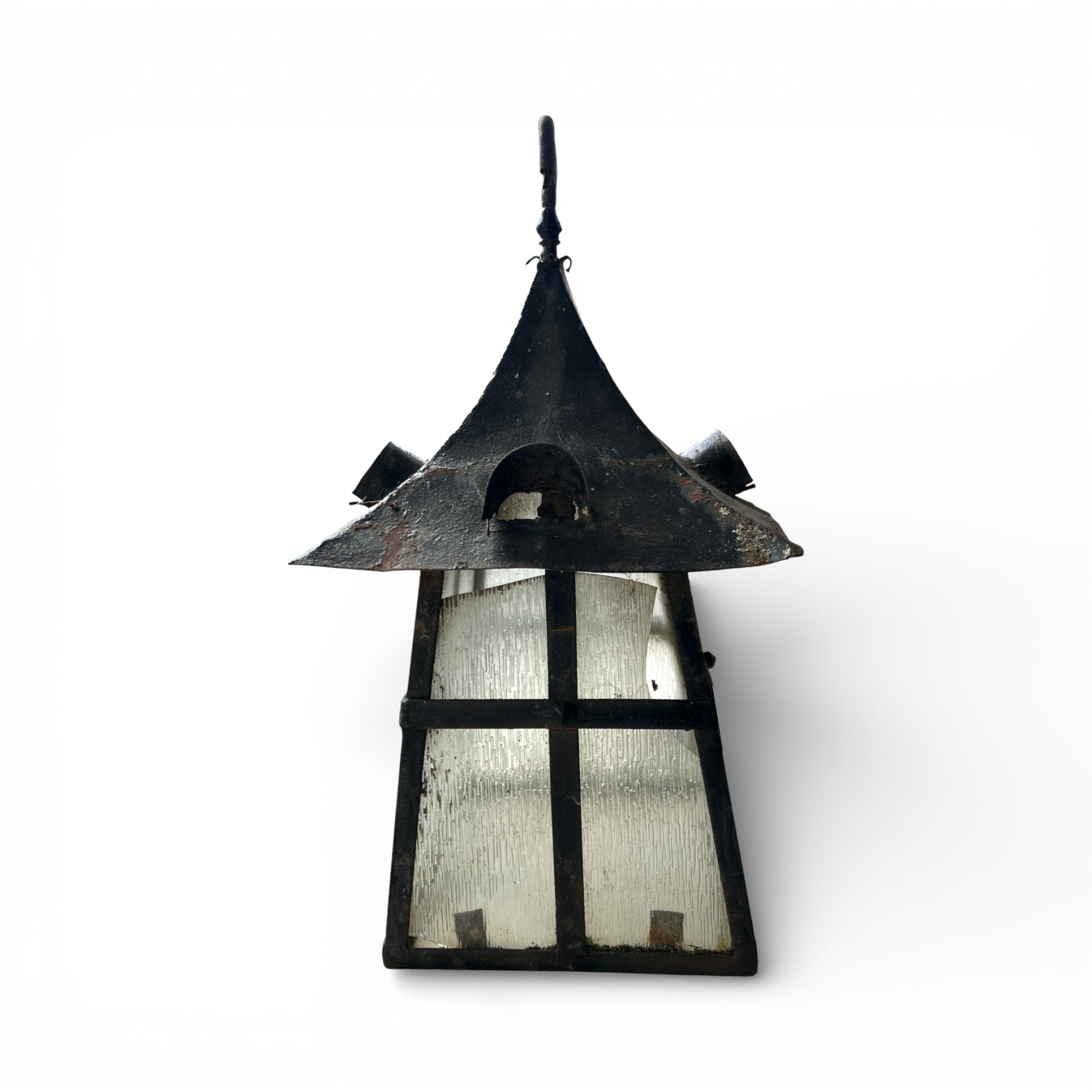 Vintage French Pair of Iron Lanterns