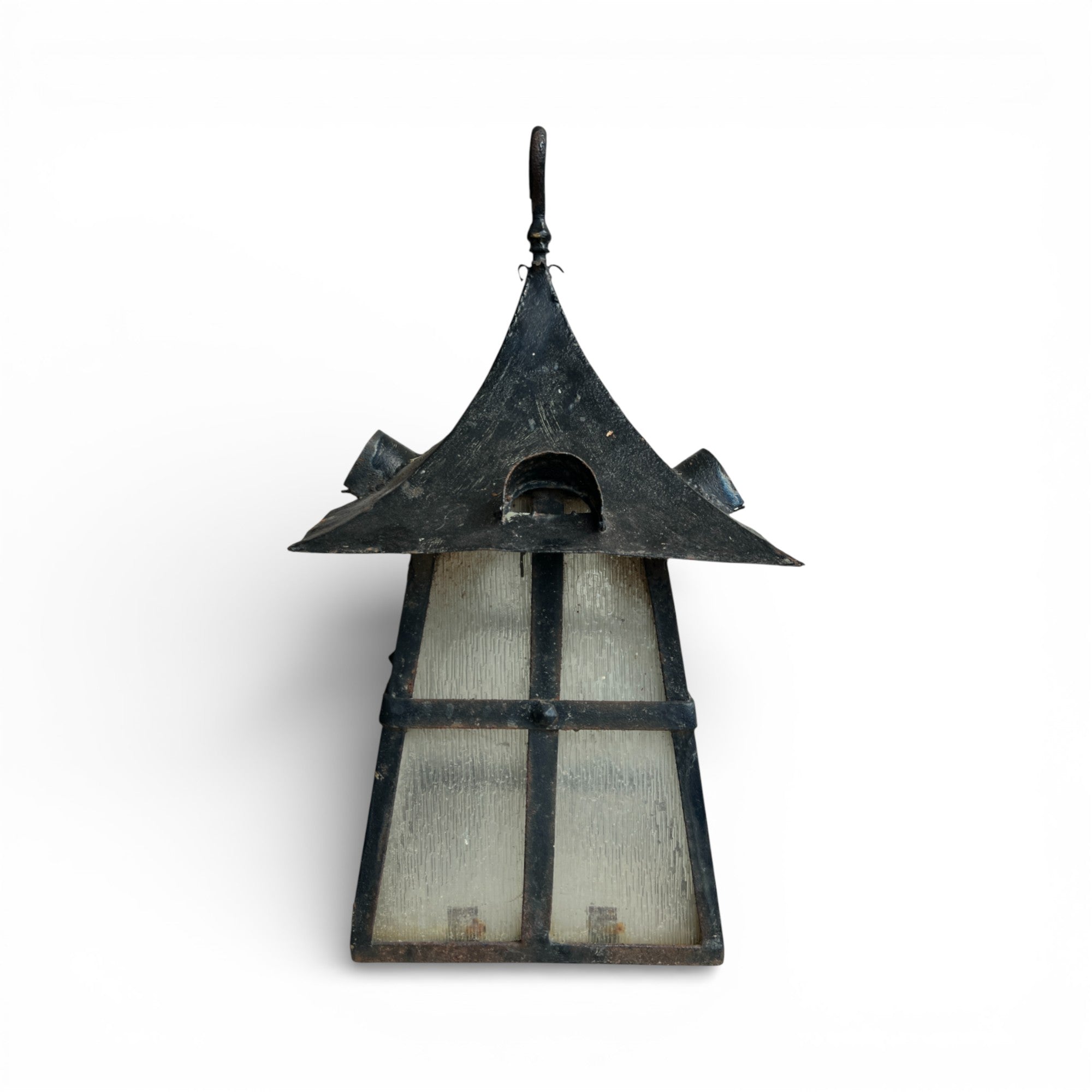 Vintage French Pair of Iron Lanterns