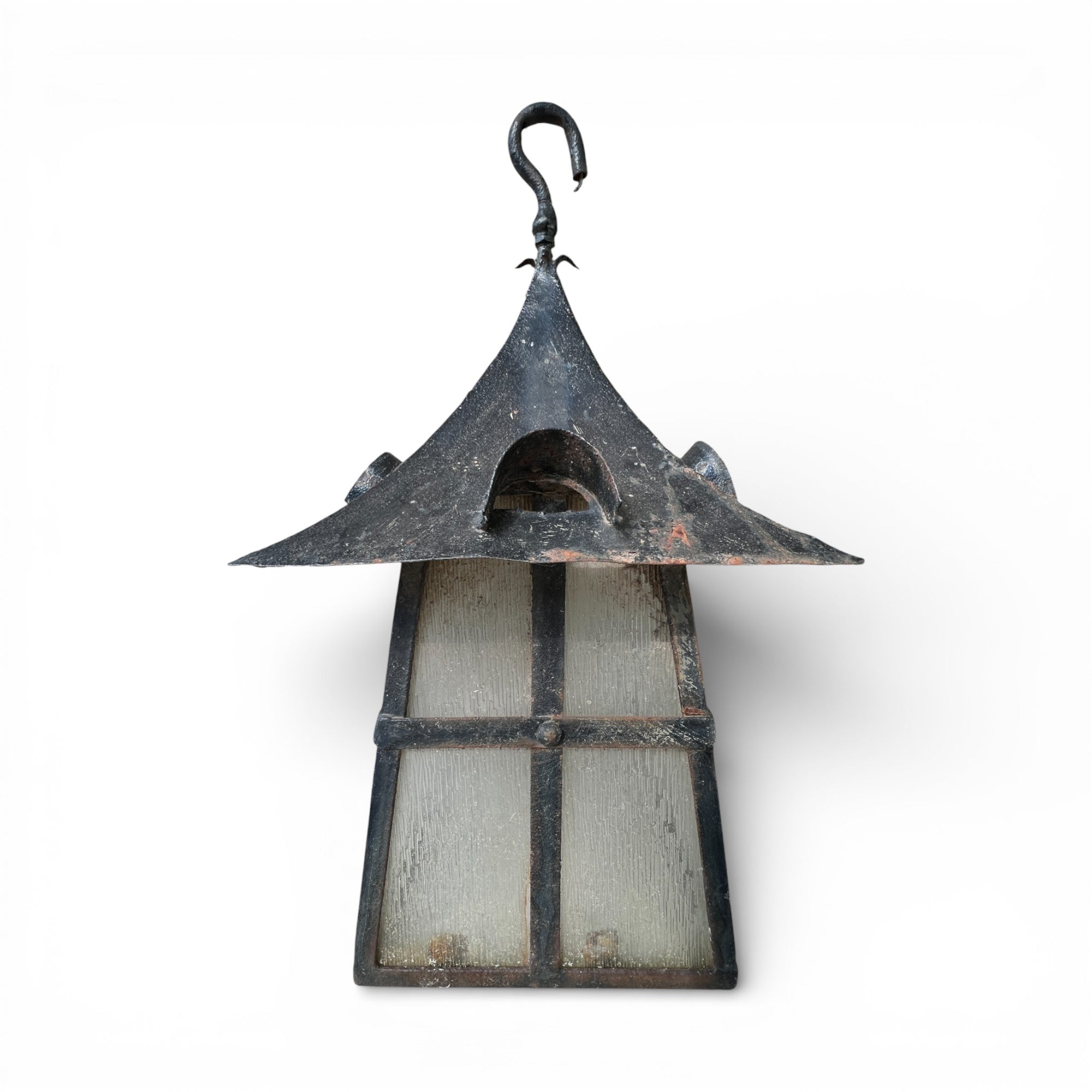 Vintage French Pair of Iron Lanterns