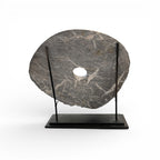 Marble Disc with Iron Base (Black)