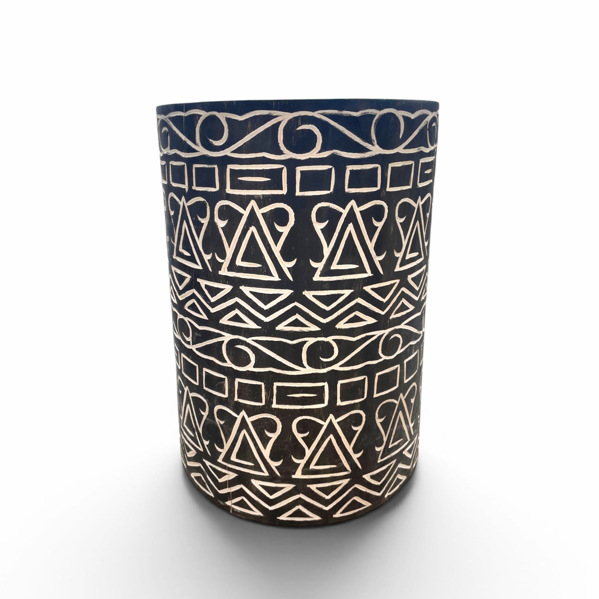Black & White Tribal Stool/Table