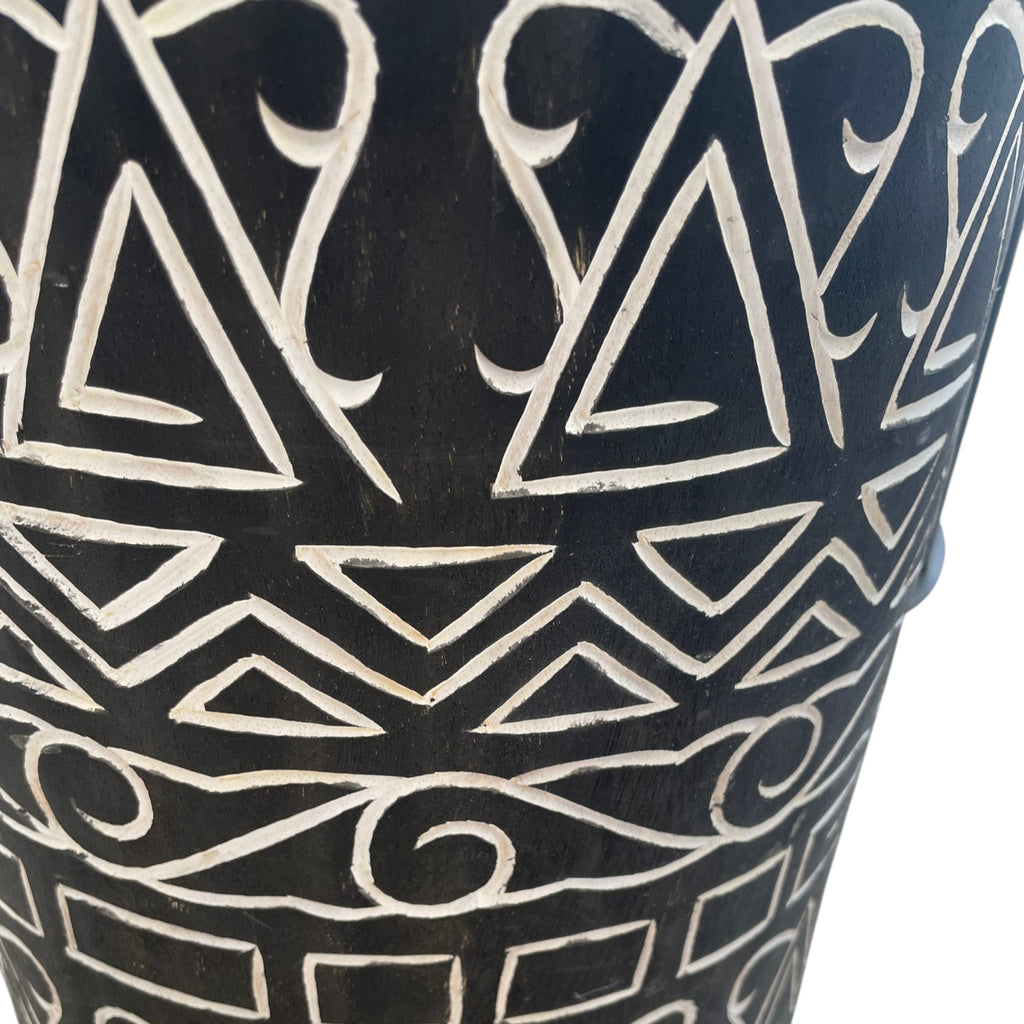 Black & White Tribal Stool/Table