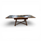 19th Century Swiss Antique Walnut Table with Slate & 2 Leaves