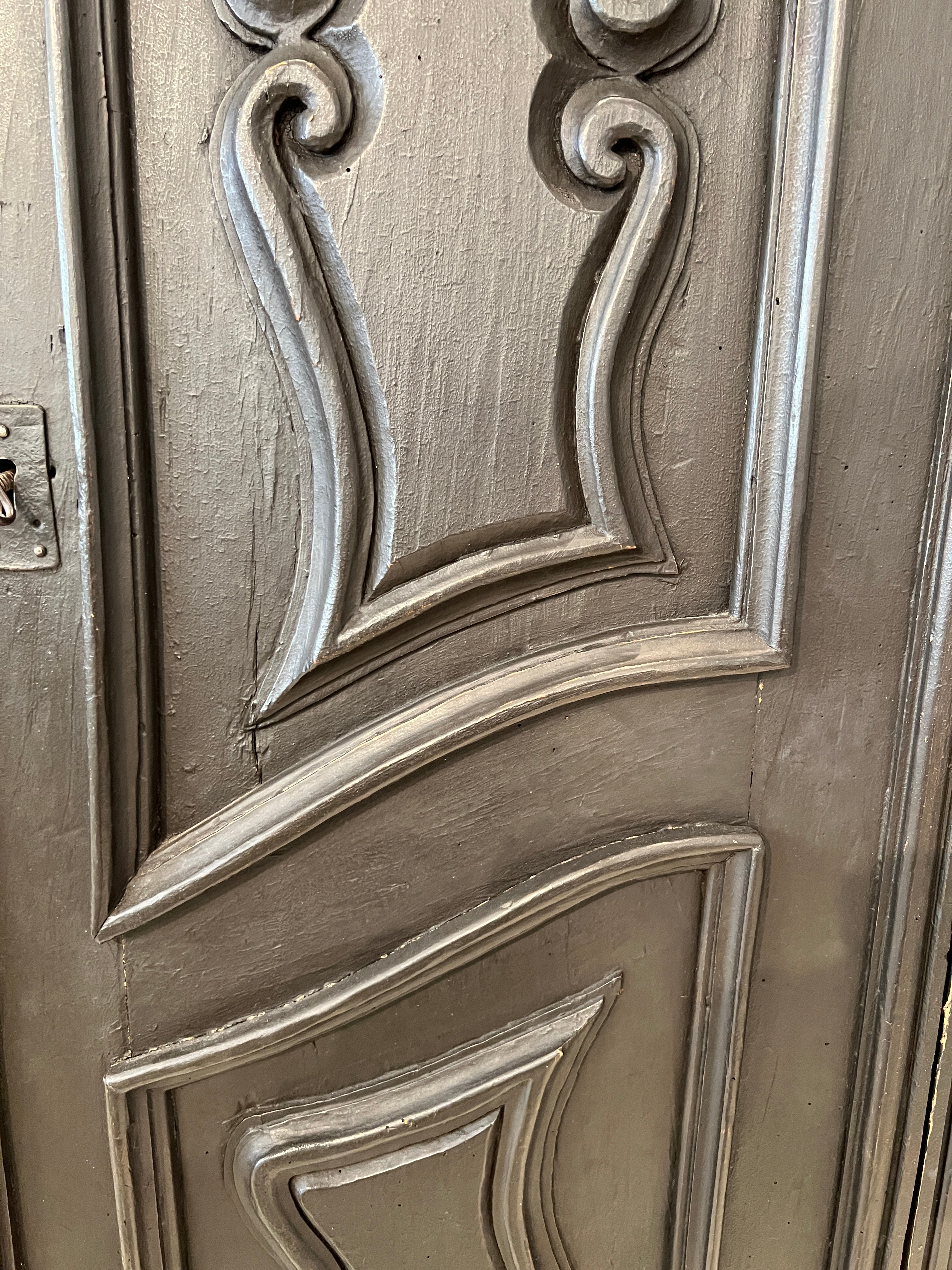 18th Century Italian Black Armoire