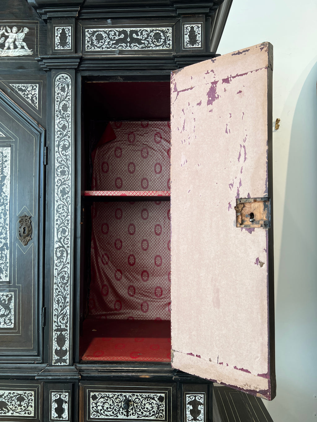 19th Century Italian Cabinet with Bone Inlay by Ferdinando Pogliani