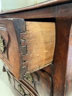 18th Century Louis XIV/XV Walnut Bombe Chest with Hoof Foot