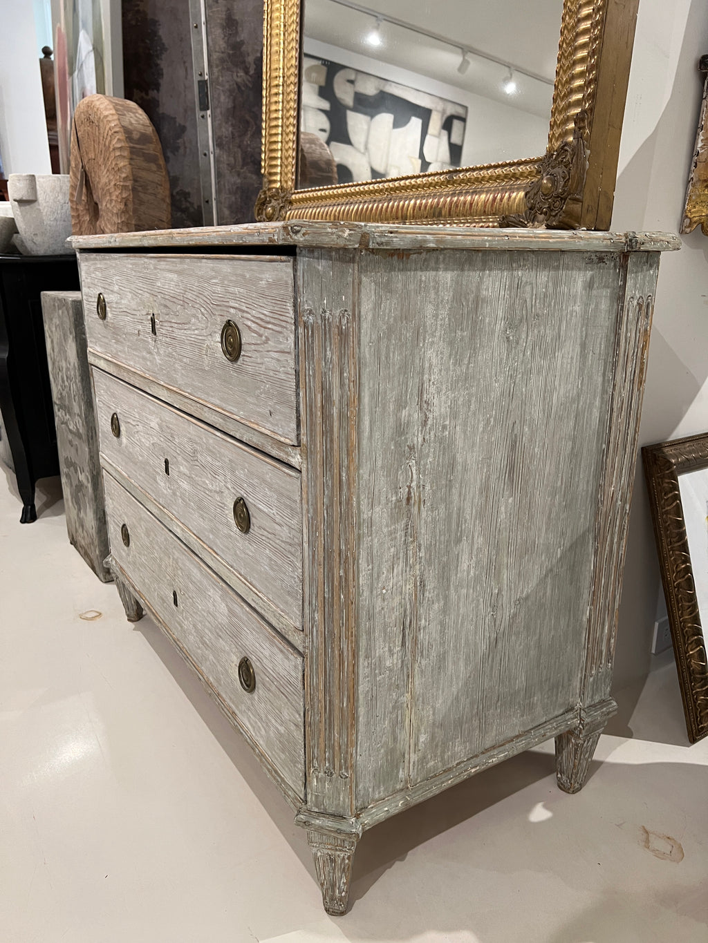 18th Century Swedish Gustavian Antique Painted Chest