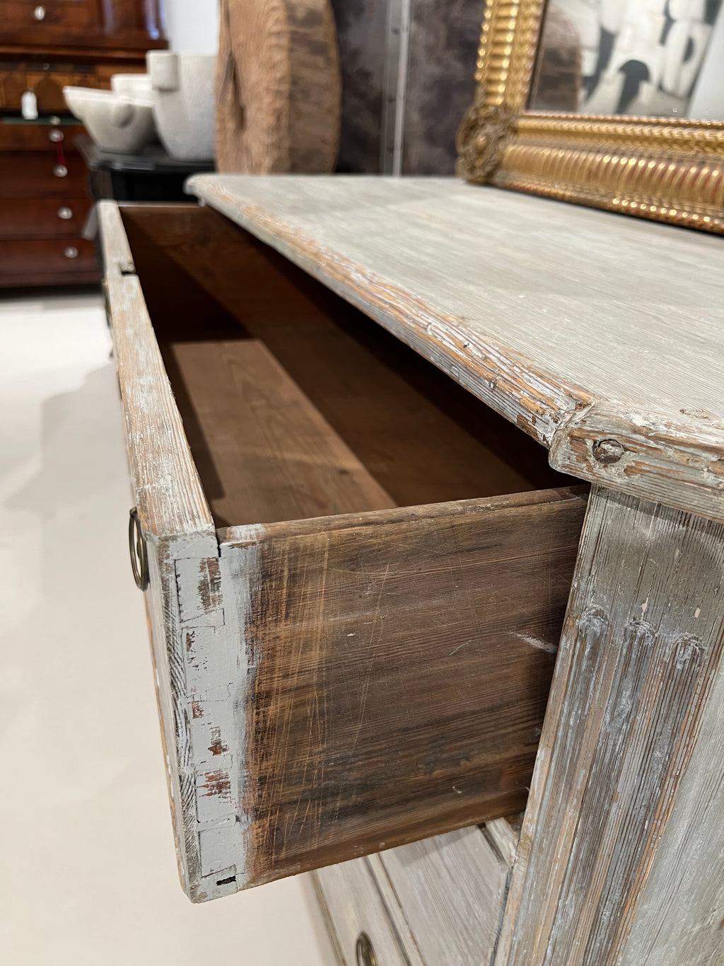 18th Century Swedish Gustavian Antique Painted Chest