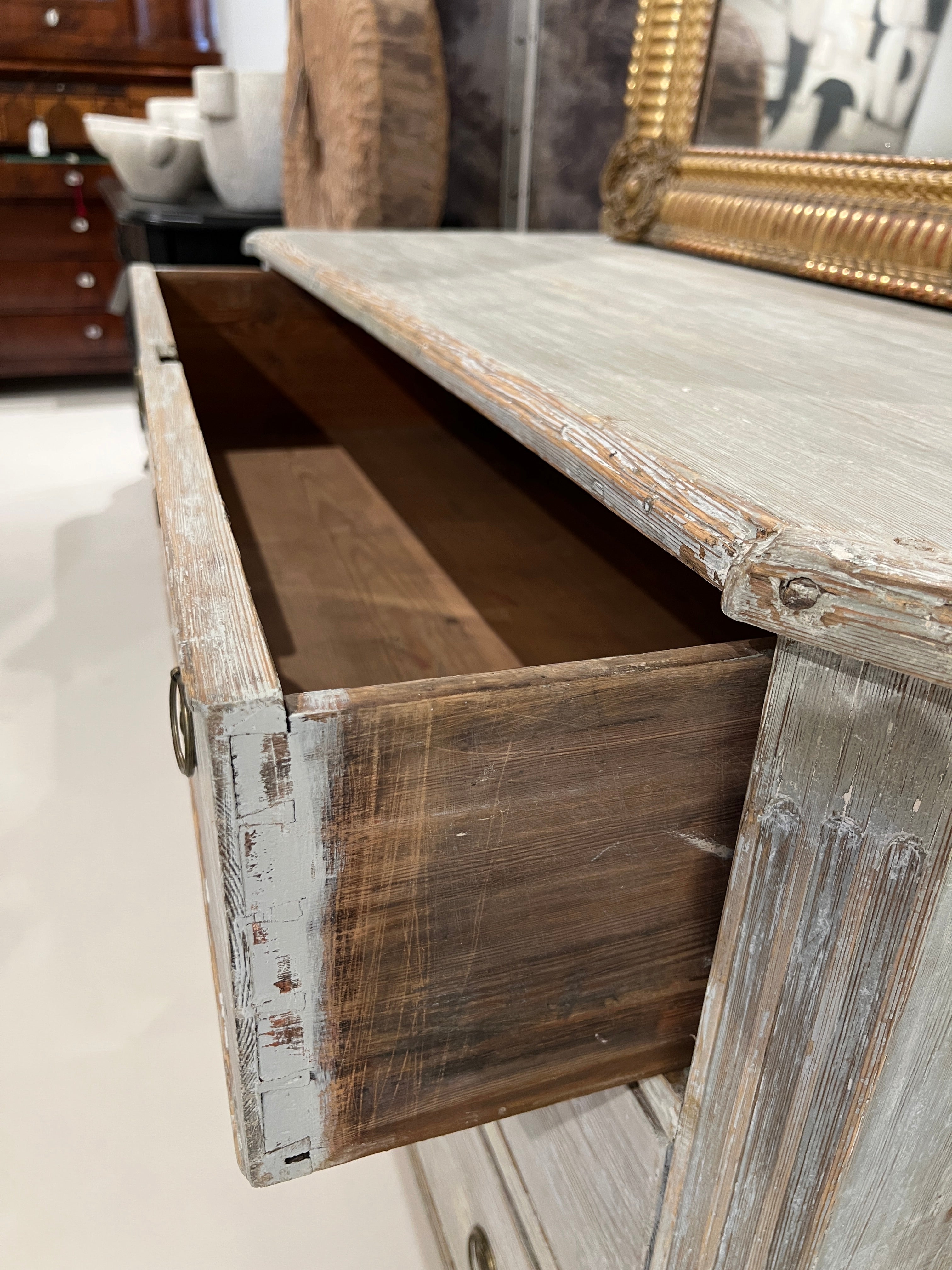 18th Century Swedish Gustavian Antique Painted Chest