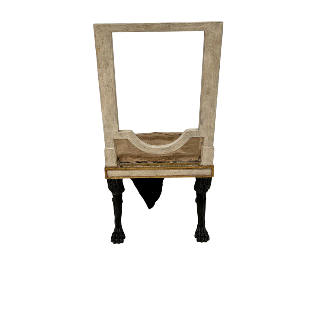 Italian Neoclassical Armchair with Detailed Carving
