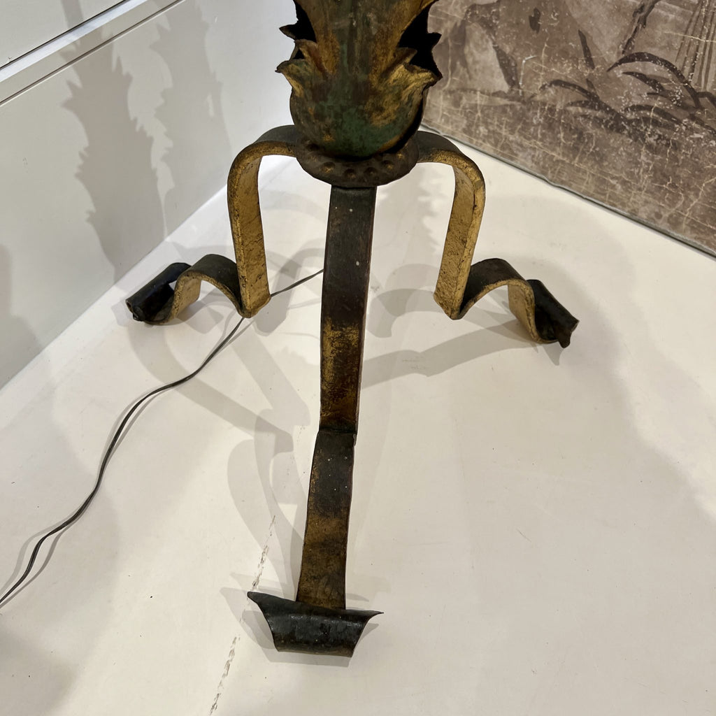 Spanish Gilded Iron Floor Lamp