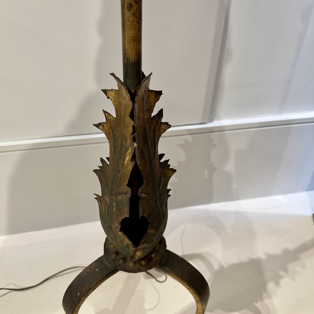 Spanish Gilded Iron Floor Lamp
