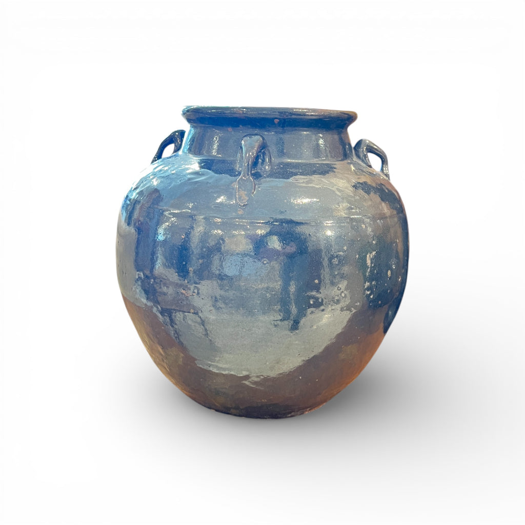 Glazed 4 Handle Pot