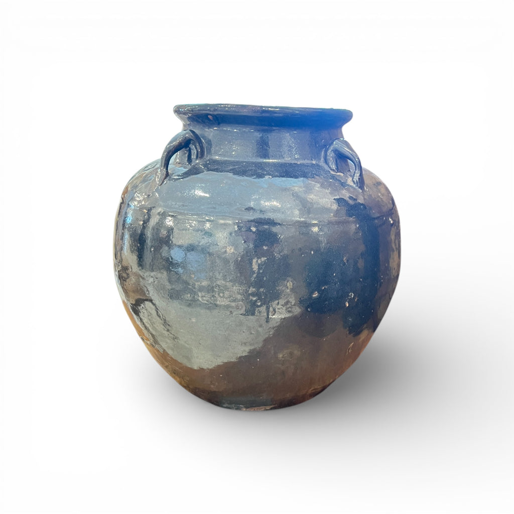 Glazed 4 Handle Pot