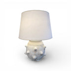 White Urchin Table Lamp with Shade