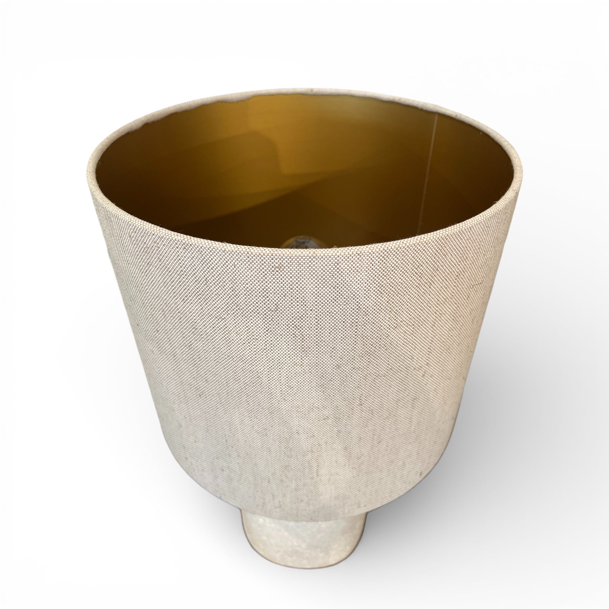 Marble Chunk Table Lamp with Linen Shade