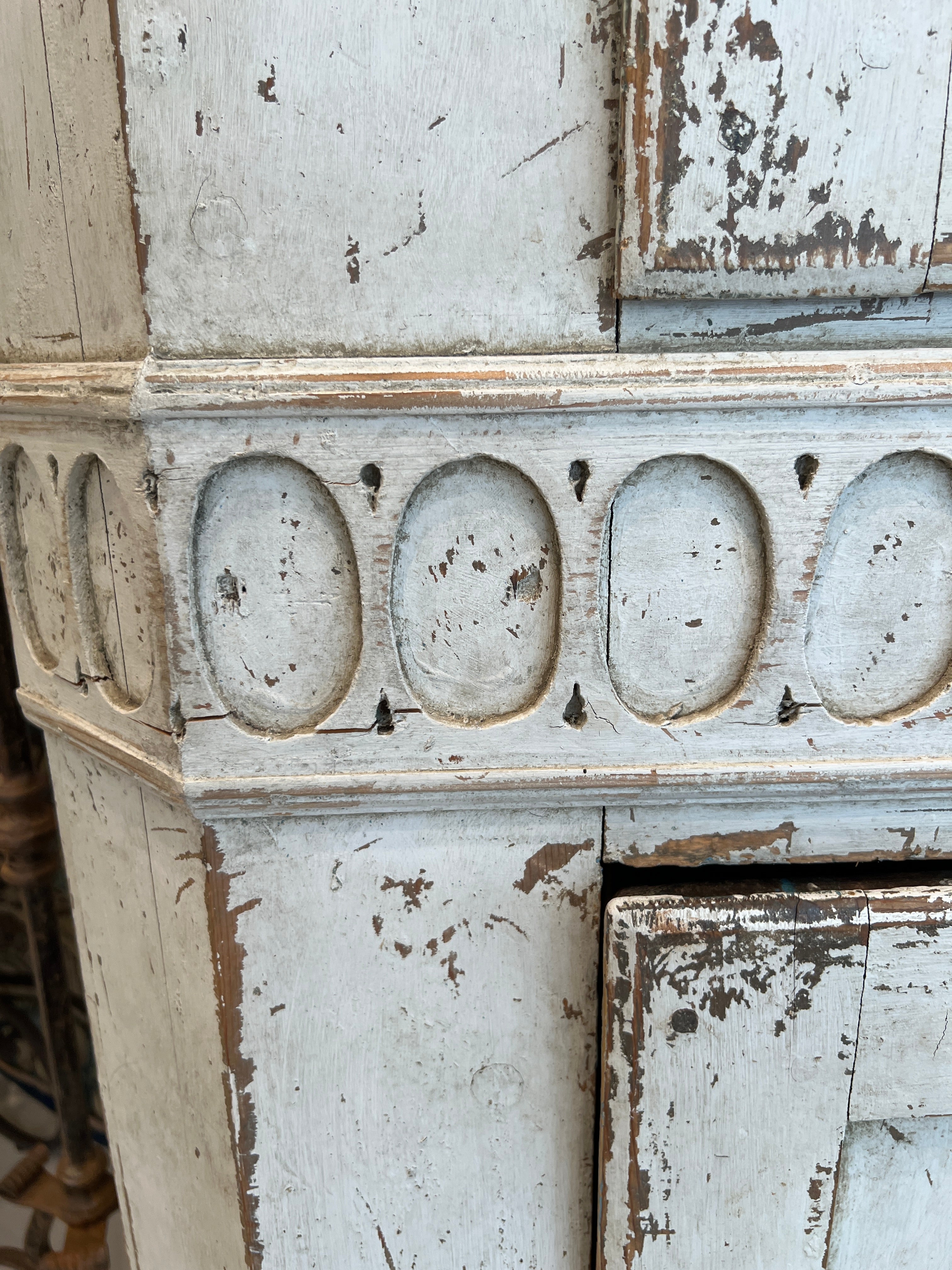 18th Century Swedish Gustavian Corner Antique Cabinet