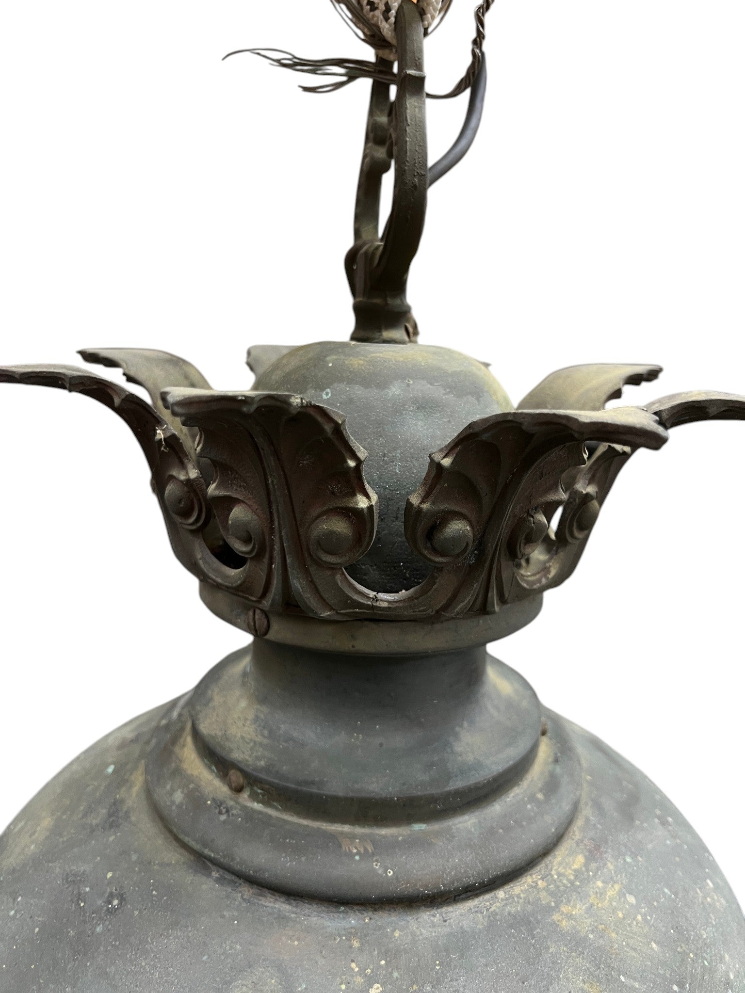19th Century Italian Pair of Lanterns with Glass