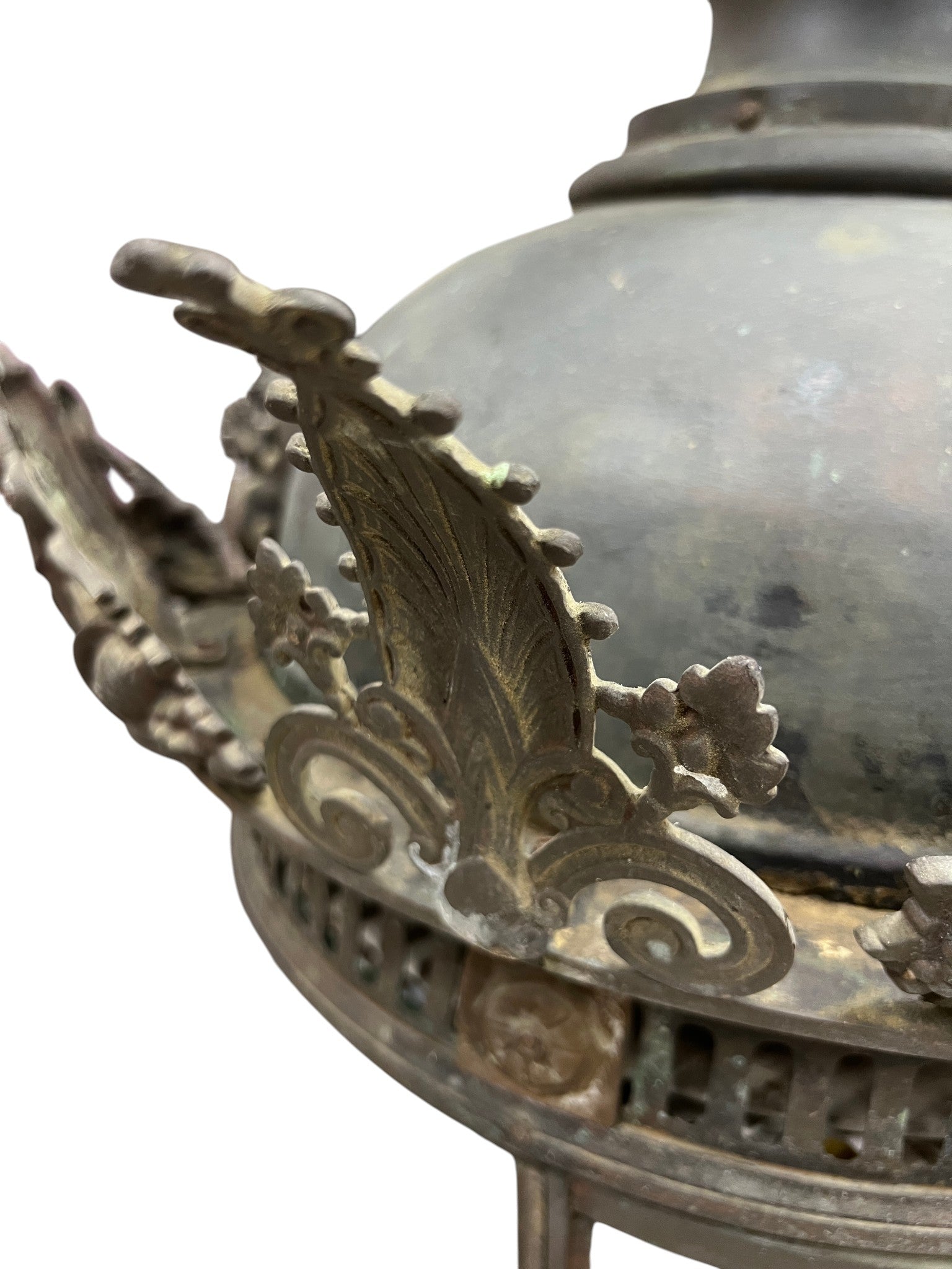 19th Century Italian Pair of Lanterns with Glass