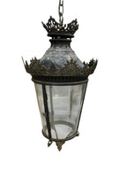 19th Century Italian Pair of Lanterns with Glass