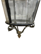 19th Century Italian Pair of Lanterns with Glass