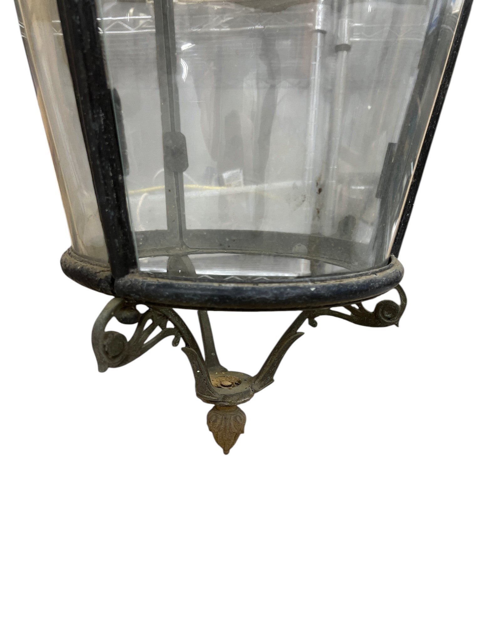 19th Century Italian Pair of Lanterns with Glass