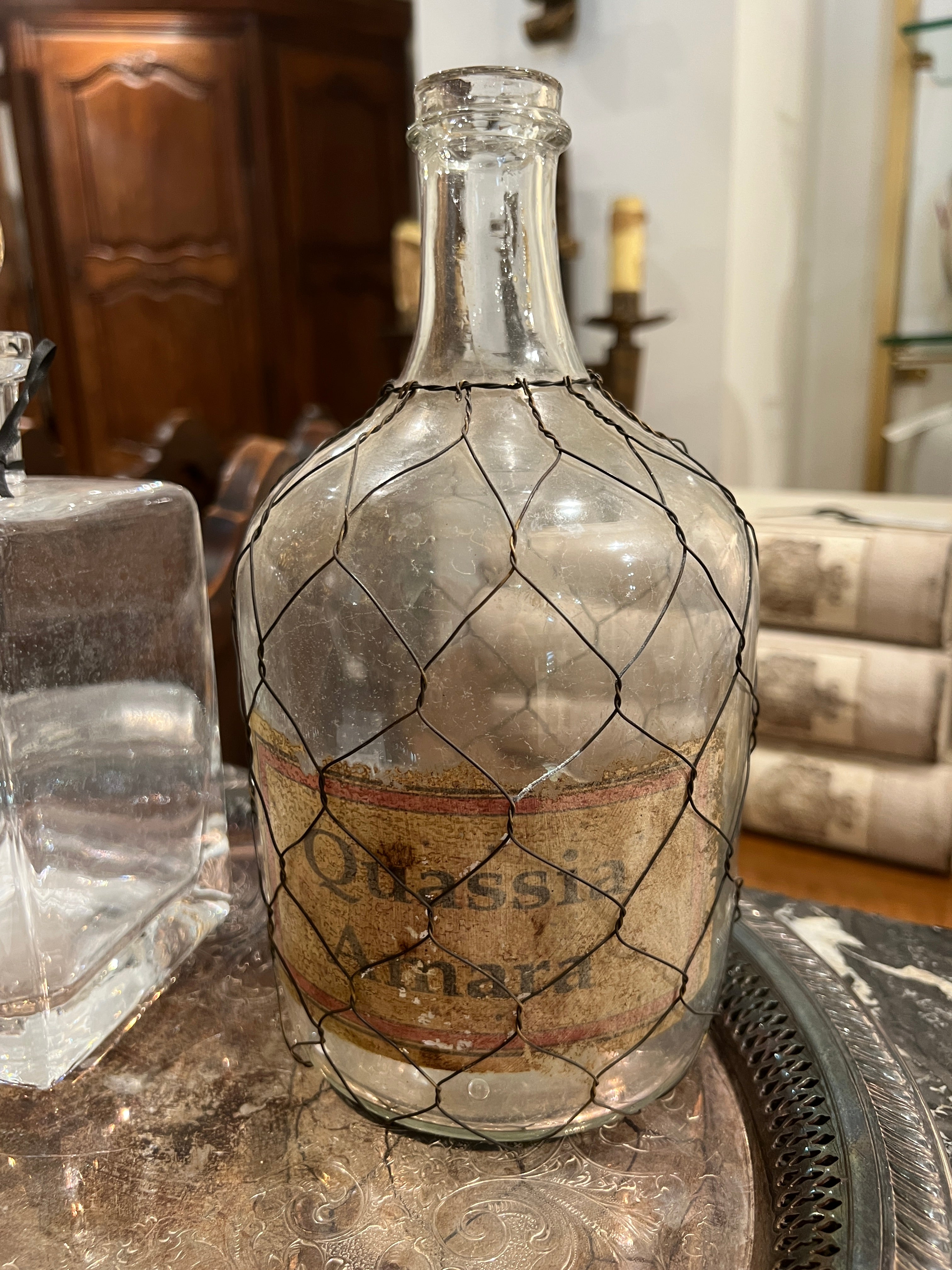 Vintage Bottle with Wire