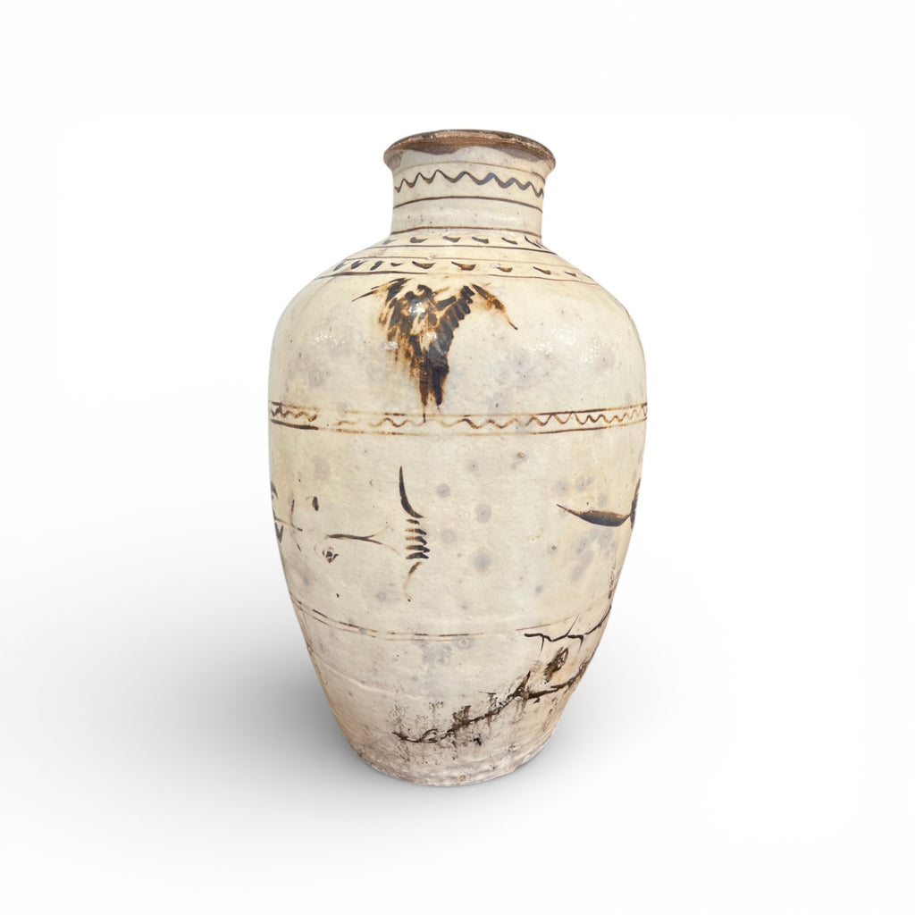 Antique Cizhou Chinese Wine Jar - Medium