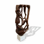 Cuban School Carved Wooden Abstract Sculpture