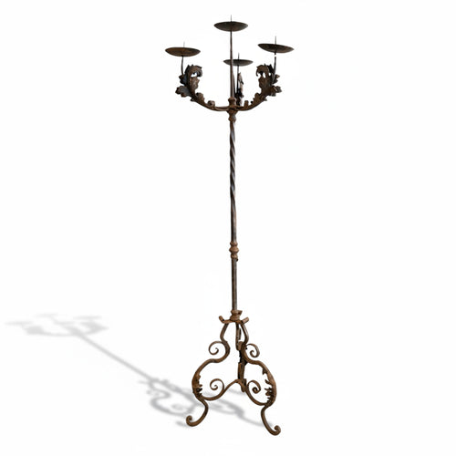 18th Century Iron 4 Light Torchere