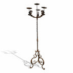 18th Century Iron 4 Light Torchere