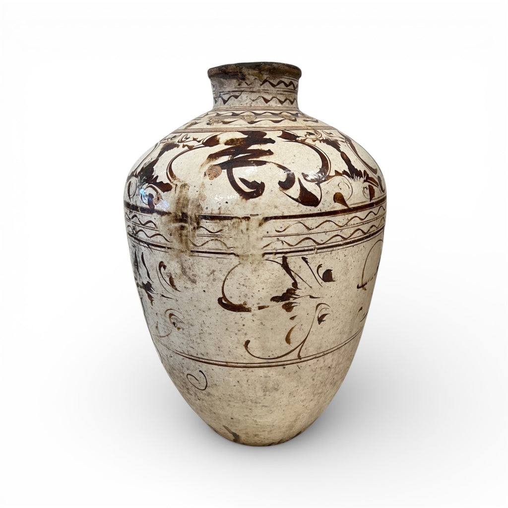 Antique Cizhou Chinese Wine Jar - Extra Large