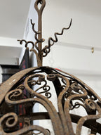 18th Century Spherical Iron 4 Light Chandelier