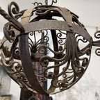 18th Century Spherical Iron 4 Light Chandelier