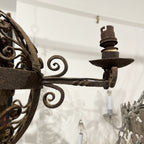 18th Century Spherical Iron 4 Light Chandelier
