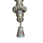 18th Century Italian 6 Arm Silverleaf Chandelier