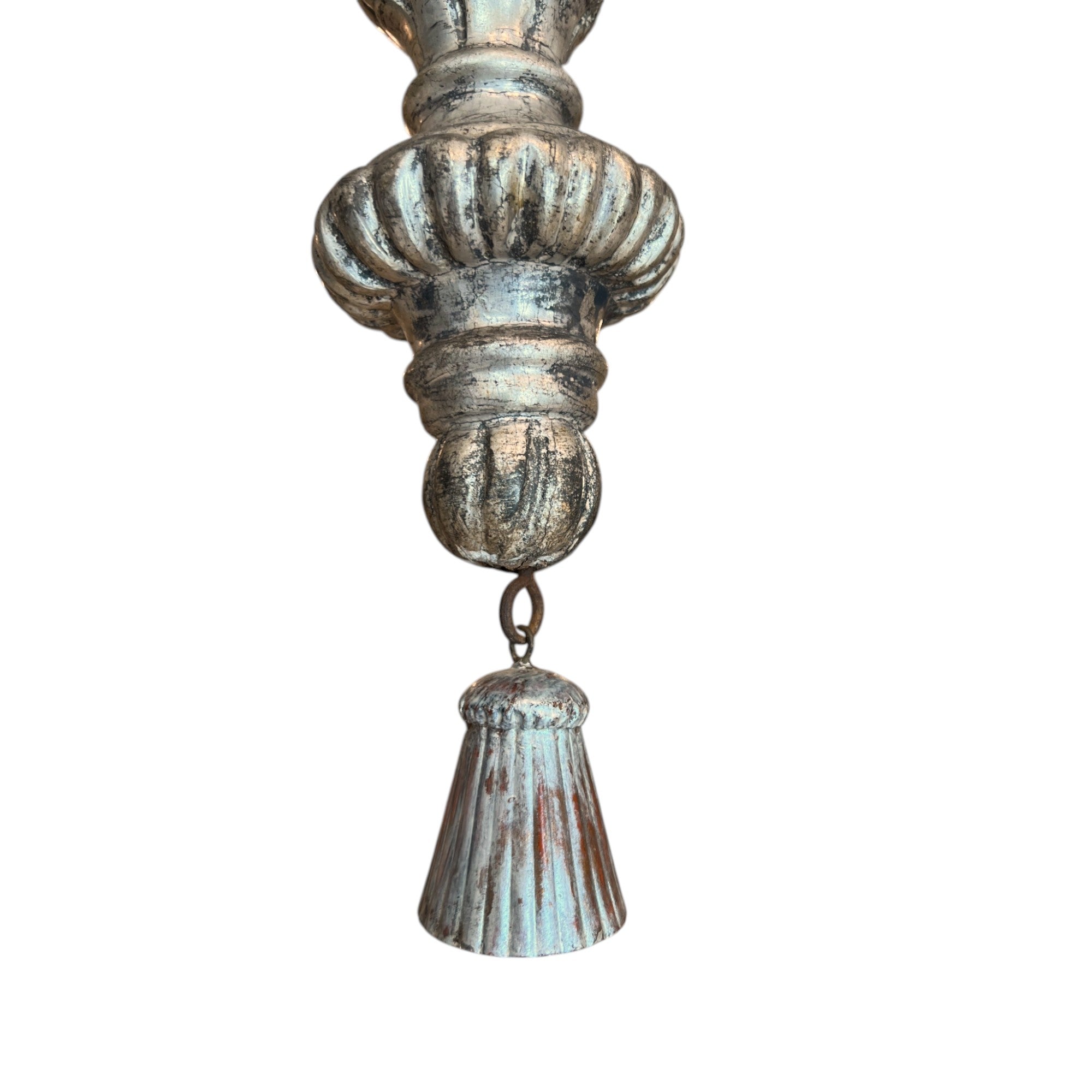 18th Century Italian 6 Arm Silverleaf Chandelier
