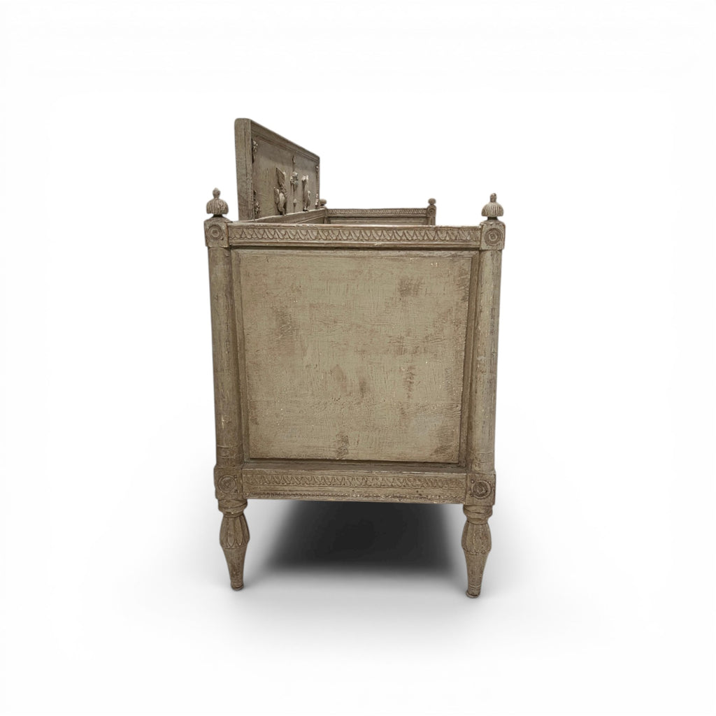 Swedish Bench with Neoclassical Carving