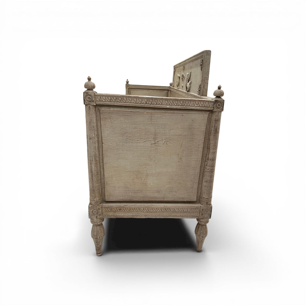 Swedish Bench with Neoclassical Carving