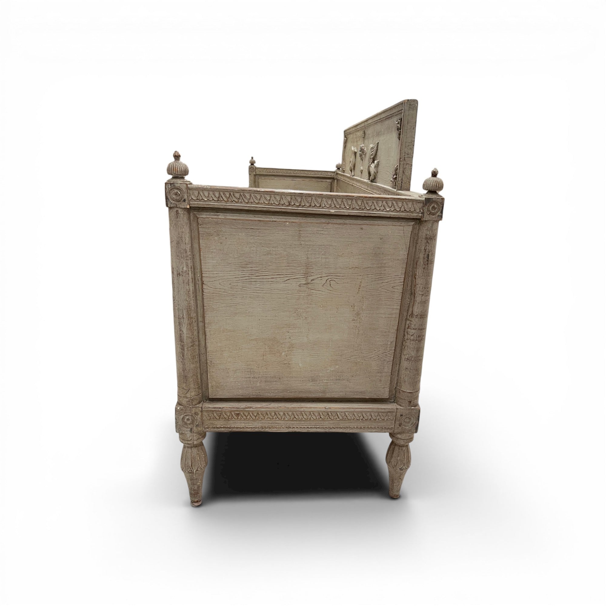 Swedish Bench with Neoclassical Carving