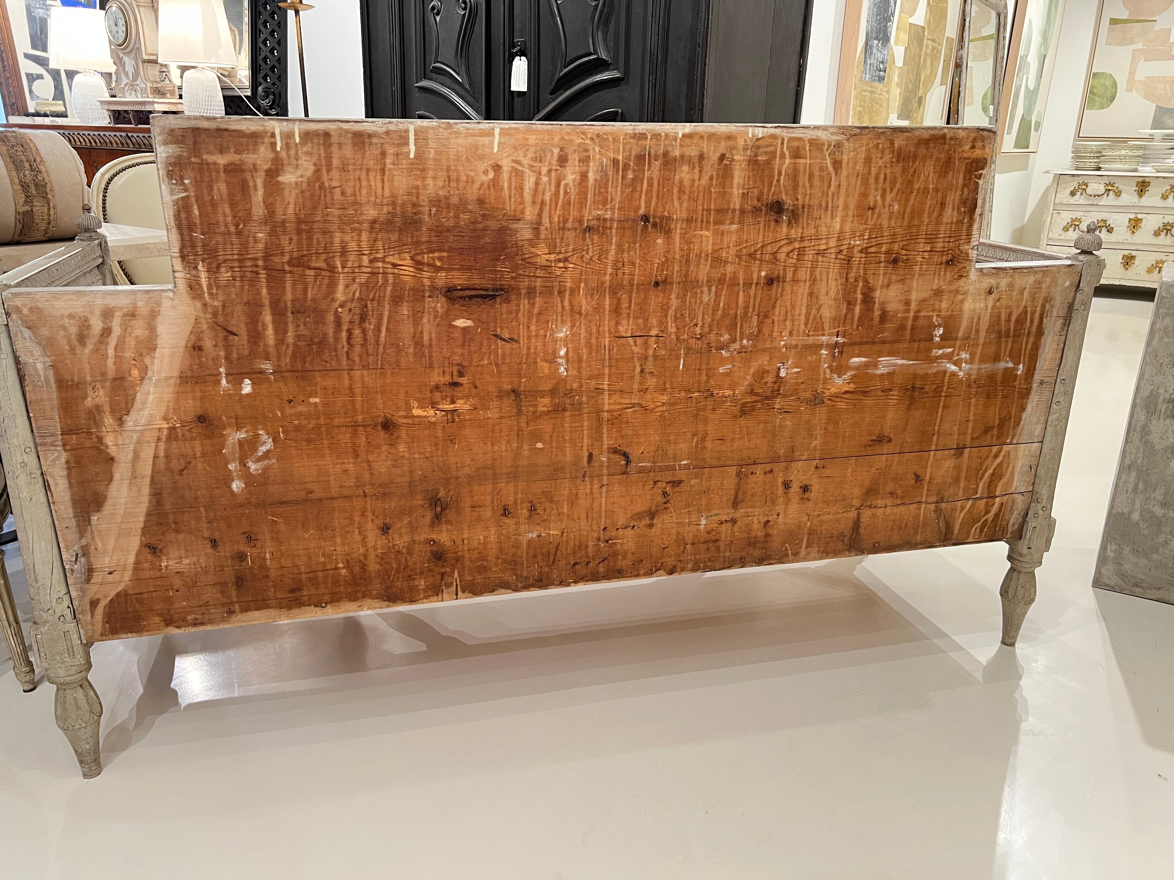 Swedish Bench with Neoclassical Carving