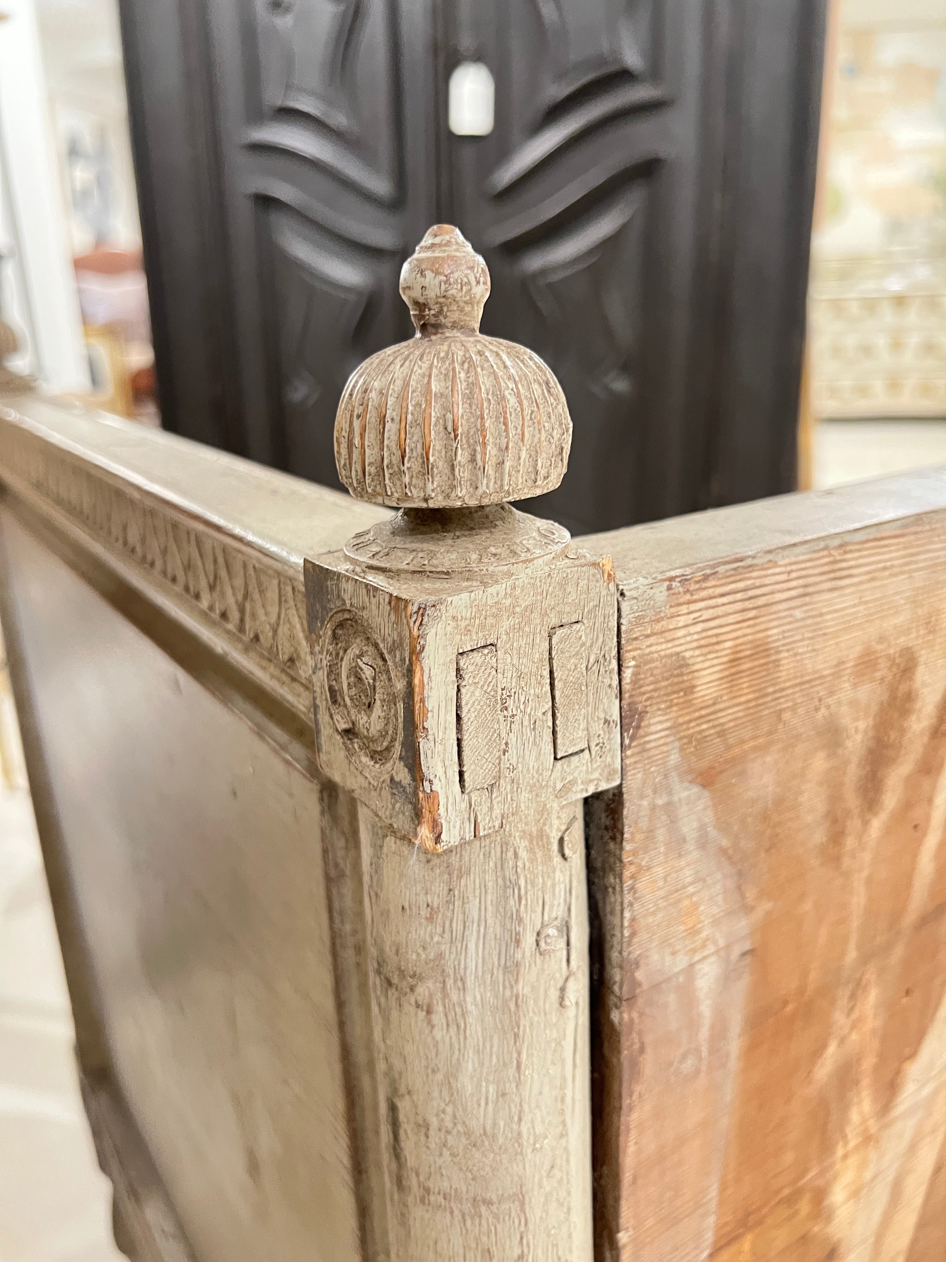 Swedish Bench with Neoclassical Carving