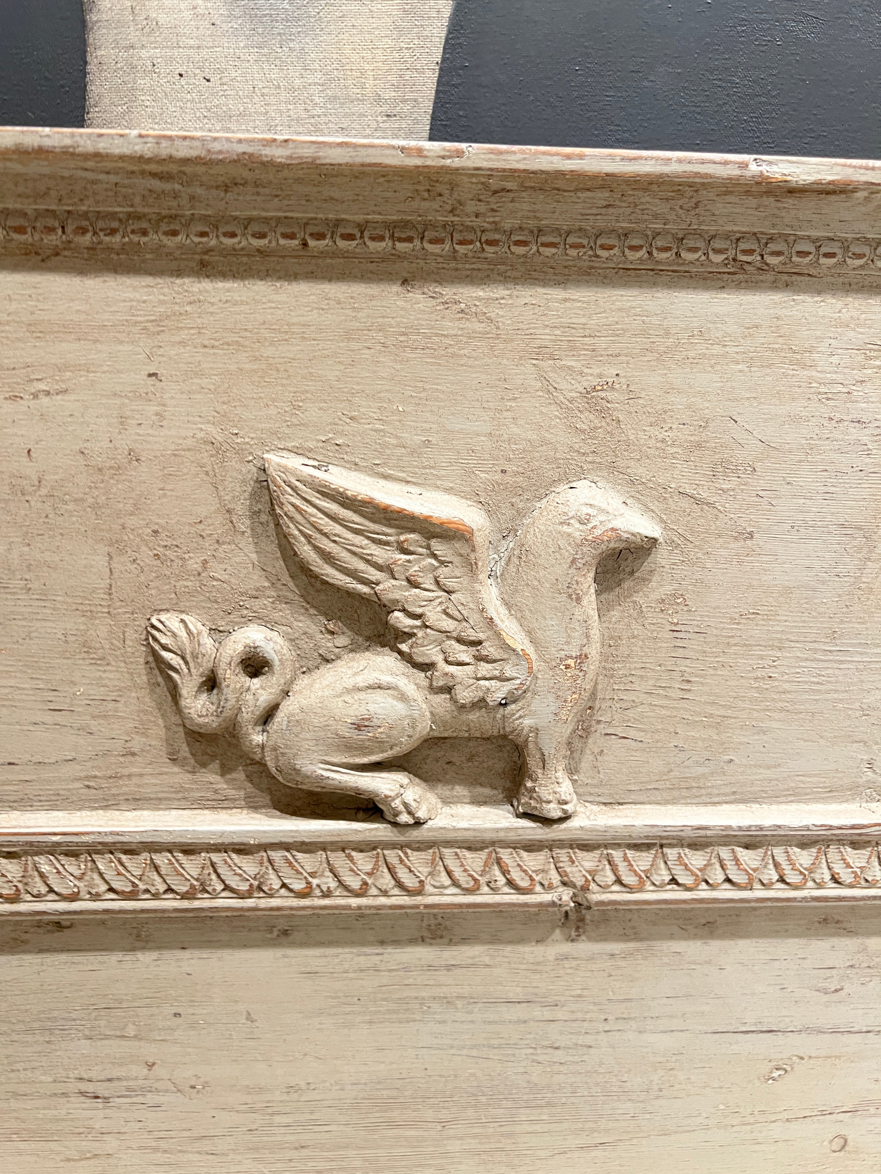 Swedish Bench with Neoclassical Carving
