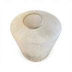 Round Hand Cut Frosted Glass Vessel - Large