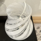 Vintage Italian White Murano Table Lamp - Medium