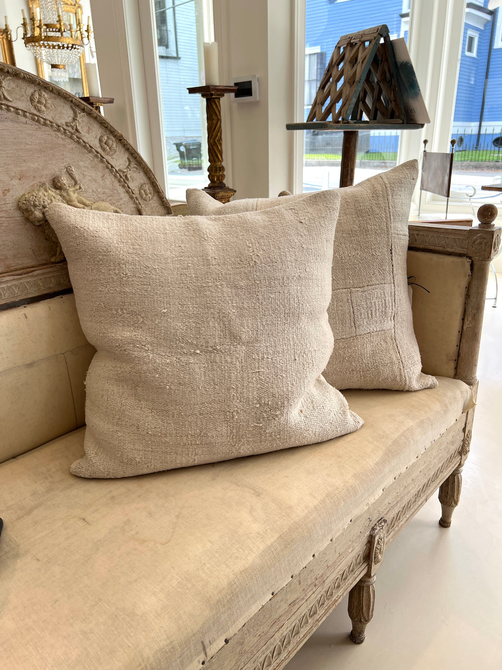 White Patchwork Pillow