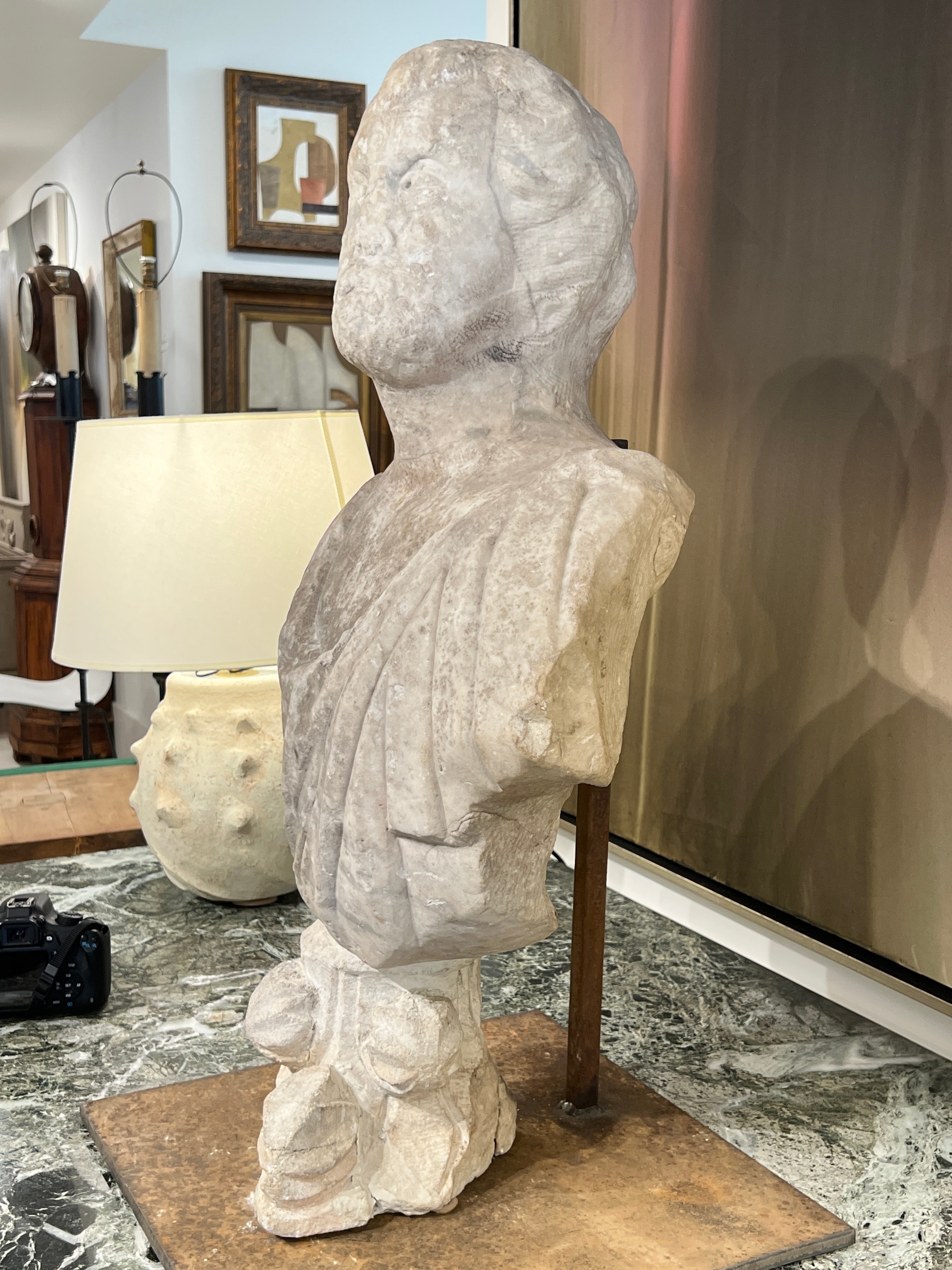 18th Century Italian Roman Emperor Marble Bust