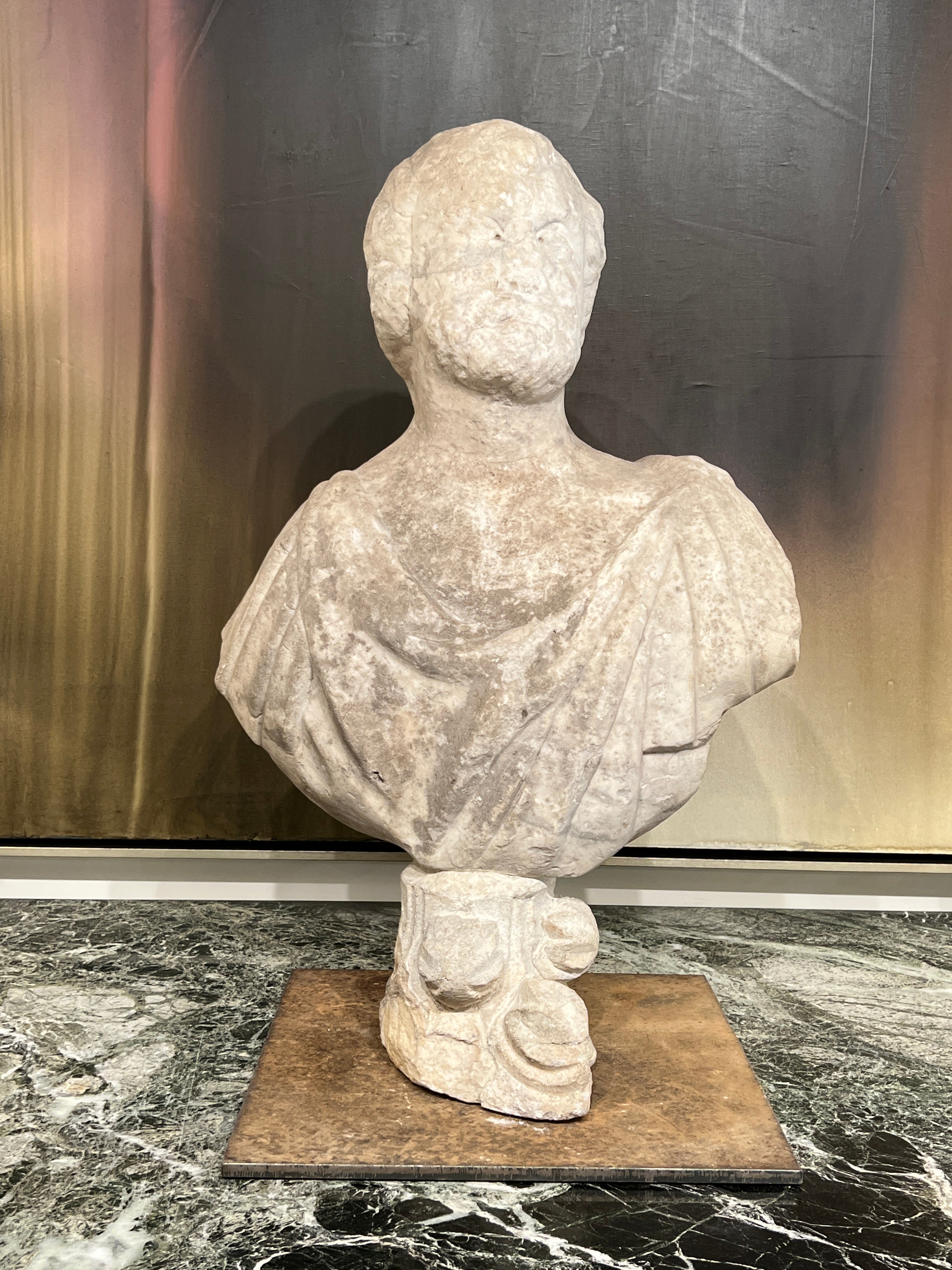 18th Century Italian Roman Emperor Marble Bust