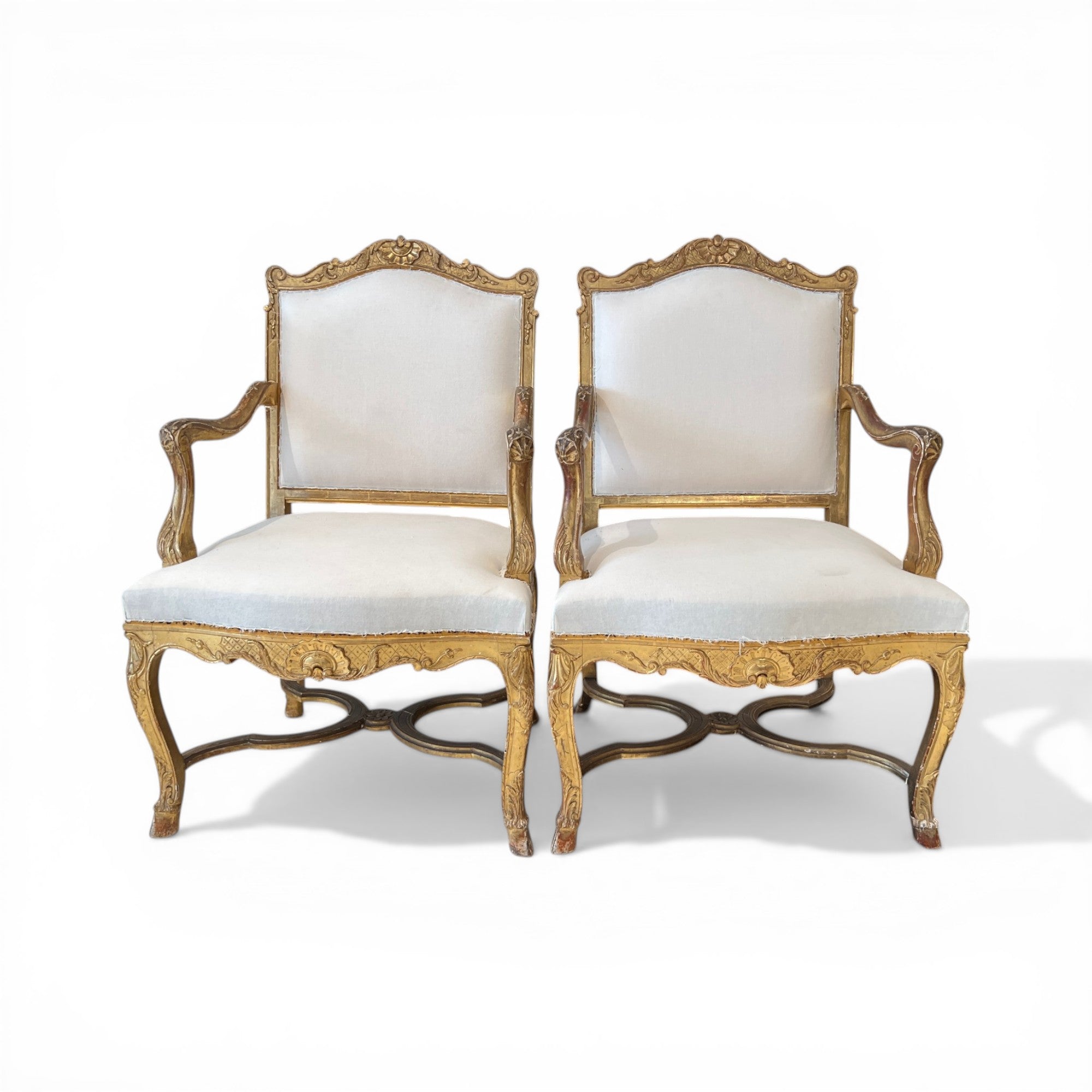 Pair of 19th Century French Regence Fauteuil