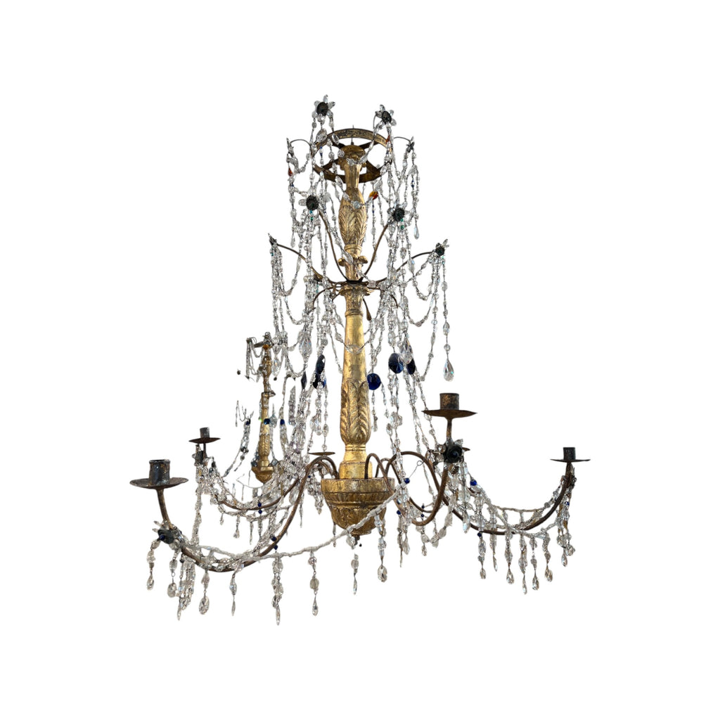 18th Century Italian Pair of Chandeliers from Genoa